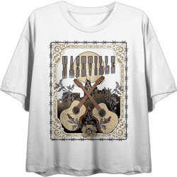 Vintage Country Nashville Guitars Cropped T-Shirt