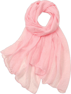 GWAABD Scarf for Women Summer Casual Headscarf Pure Color Chiffon Silk Scarves Thin Breathable Lightweight Scarf Sunscreen Shawls Wraps Pink One Size