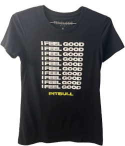 Women's Timeless Miami Pitbull I Feel Good Concert Tour T-shirt
