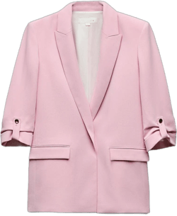 Zara Women's Blazer with Rolled-Up Sleeves