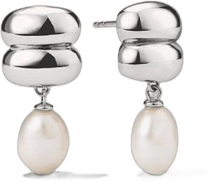 Mejuri Puffy Charlotte Pearl Drop Earrings