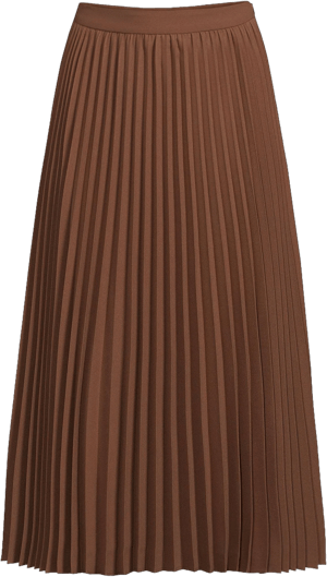 Lands' End Women's Pleated Poly Crepe Midi Skirt