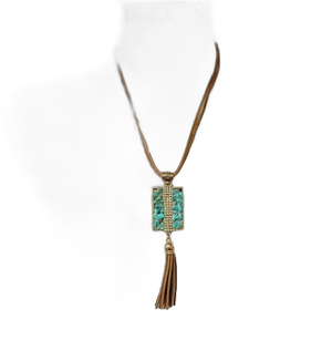 Custom Rodeochics Exclusive Turquoise Lariat Necklace