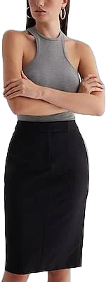Women's Editor High Waisted Midi Pencil Skirt