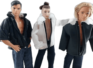 Winter Jacket and jeans, jacket and pants for Ken. handmade clothes, barbie doll, 12 inch sport shirt, Ken clothing