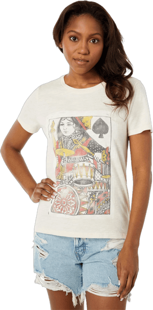 Lucky Brand Women's Queen of Spades Classic Crew