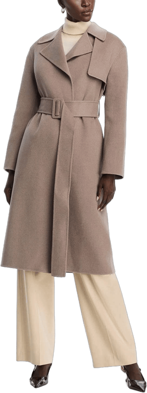 Theory Women's Wool & Cashmere Long Wrap Trench Coat