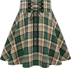 Women's Gothic Plaid Mini Skirt