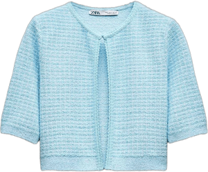 Zara Women's Cropped Knit Cardigan