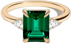 Aurate Emerald Gemstone Cocktail Ring