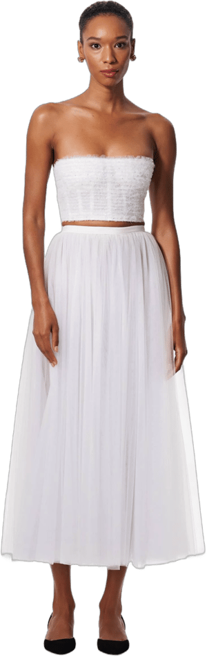 Carolina Herrera Flared Tulle Maxi Skirt