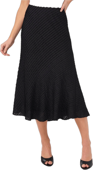 CeCe Women's Ruffled A-Line Midi Skirt