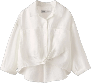 Zara Kids Flowy Knotted Shirt