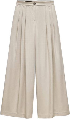 Zara Women's Pleated Wide Leg Pants