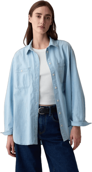 Gap Women's Chambray Denim Big Shirt