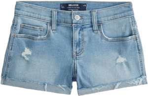 Women's Low-Rise Wash Denim Shorts