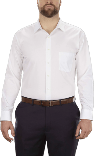 Van Heusen Men's Tall Fit Dress Shirts Poplin