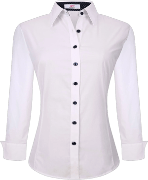 Women's Regular Fit Stretch Long Sleeve Button Down Shirt