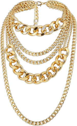 Women's Multilayer Chunky Gold Necklace