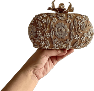 Floral Embroidered Clutch Bag