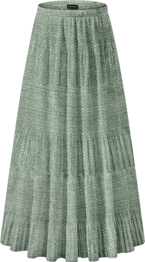 NASHALYLY Women's Chiffon A-Line Flared Maxi Skirt