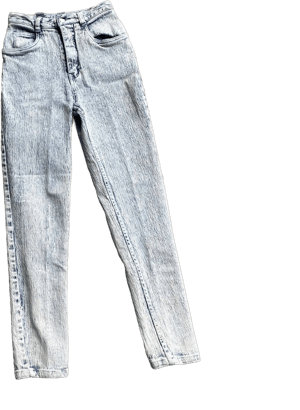 Vintage 80s Acid Wash Tapered Leg High Waisted Jeans
