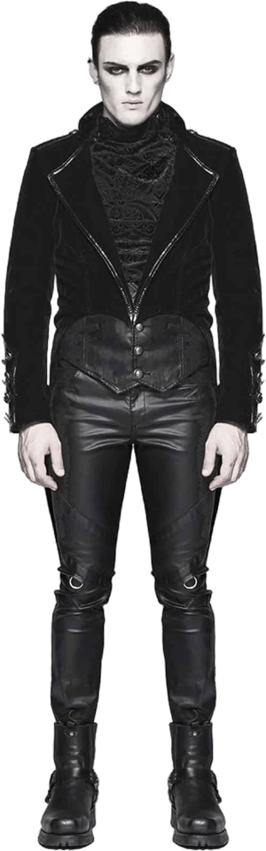 Gothic Velvet Vampire Swallowtail Jacket