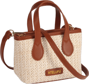 Handmade Straw Crossbody Bag with Chain