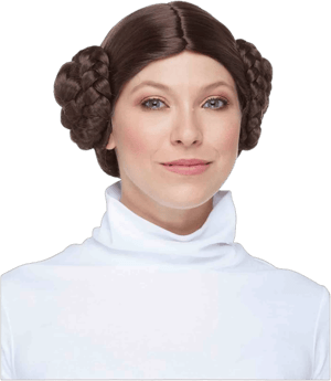 Space Princess Leia Buns Cosplay Wig