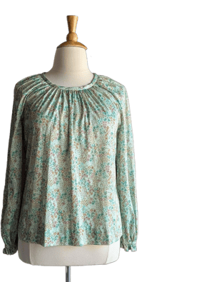 Vintage 70s Floral Peasant Blouse