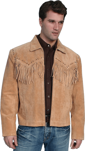 Scully Men's Boar Suede Fringe Jacket