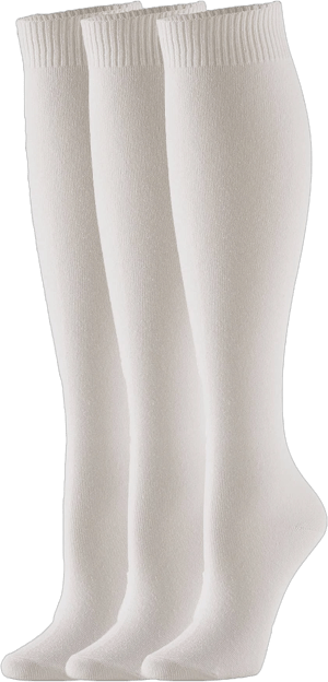 HUE Women's Flat Knit Knee Socks 3 Pack