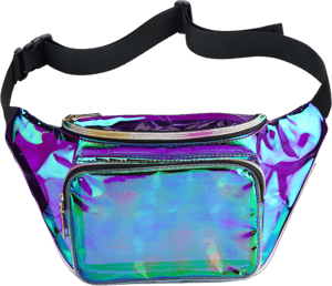 Wododo Women's Shiny Neon Fanny Bag