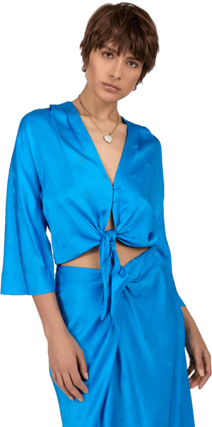 Forte Forte Étoile Jacquard Satin Blouse