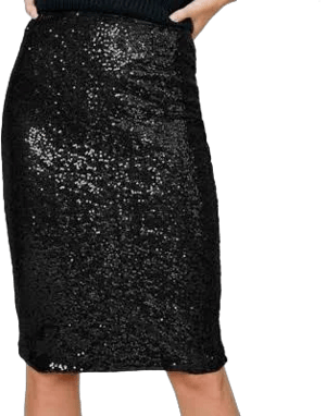 Sparkly Sequins Midi Skirt