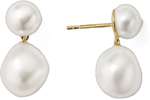 Mejuri Gold Vermeil Pearl Drop Earrings