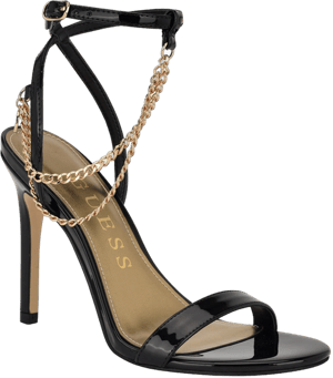 GUESS Women's Miamy Open Toe Stiletto Chain Detail Sandals