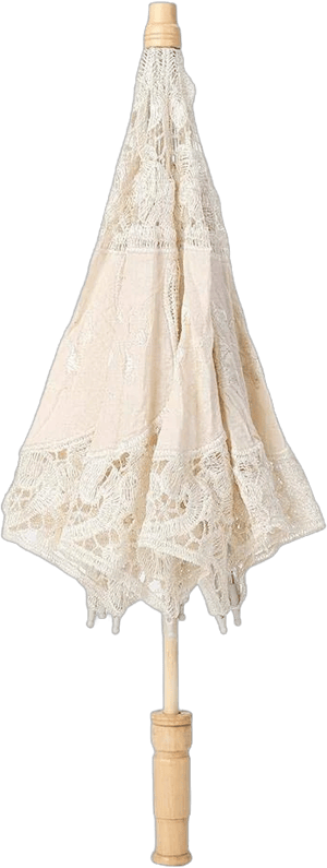 Taidda White Lace Parasol Umbrella Bridal Umbrella Victoria Wooden Handle Parasol for Women Girls Wedding Proms Photograph Photo Shoots Collocation