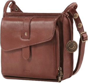 Minooy Athena Organized Design Leather Crossbody Bag / Purse