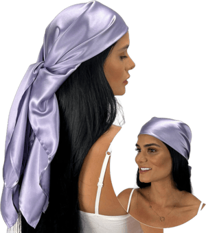 Mulberry Park Pure Silk 36" Square Head Scarf Women's Bandana For Healthier