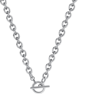 Chunky Silver Toggle Necklace