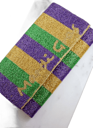 Mardi Gras Beaded Crossbody