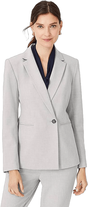 Ann Taylor Women's Fitted Double Breasted Bi-Stretch Blazer