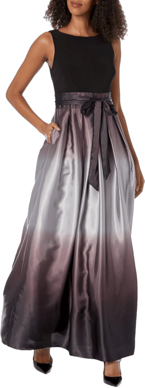 SL Fashions Women's SLNY Ombre Satin Gown