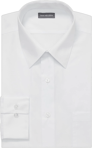 Van Heusen Men's Fitted Poplin Dress Shirt