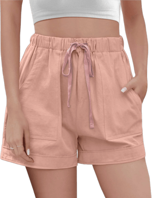 Women's Flowy Linen Elastic Waist Shorts