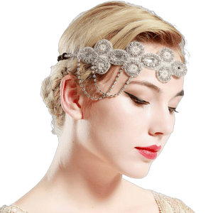 BABEYOND Women's Vintage 1920s Beaded Crystal Headband