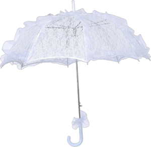 Fun Costumes Women's White Lace Parasol