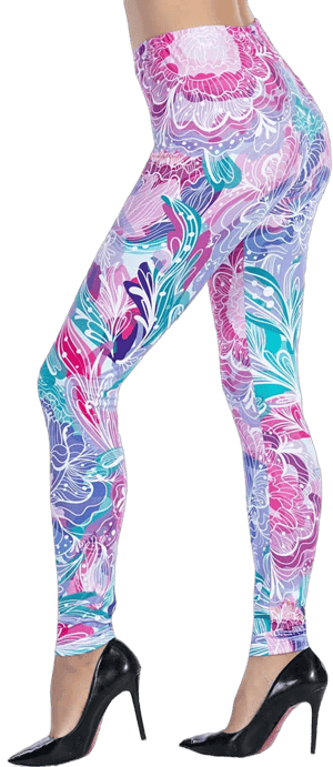 Ndoobiy Printed Leggings Basic Workout Yoga Pants Buttery Smooth Womens Leggings