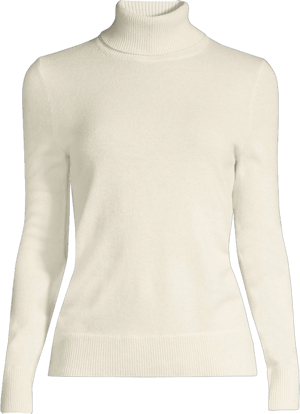 Lands' End Women's Cashmere Turtleneck Sweater